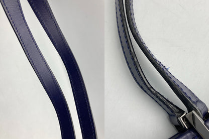 GUCCI グッチ サテン トートバッグ 002・1099 ブルー 中古 D4