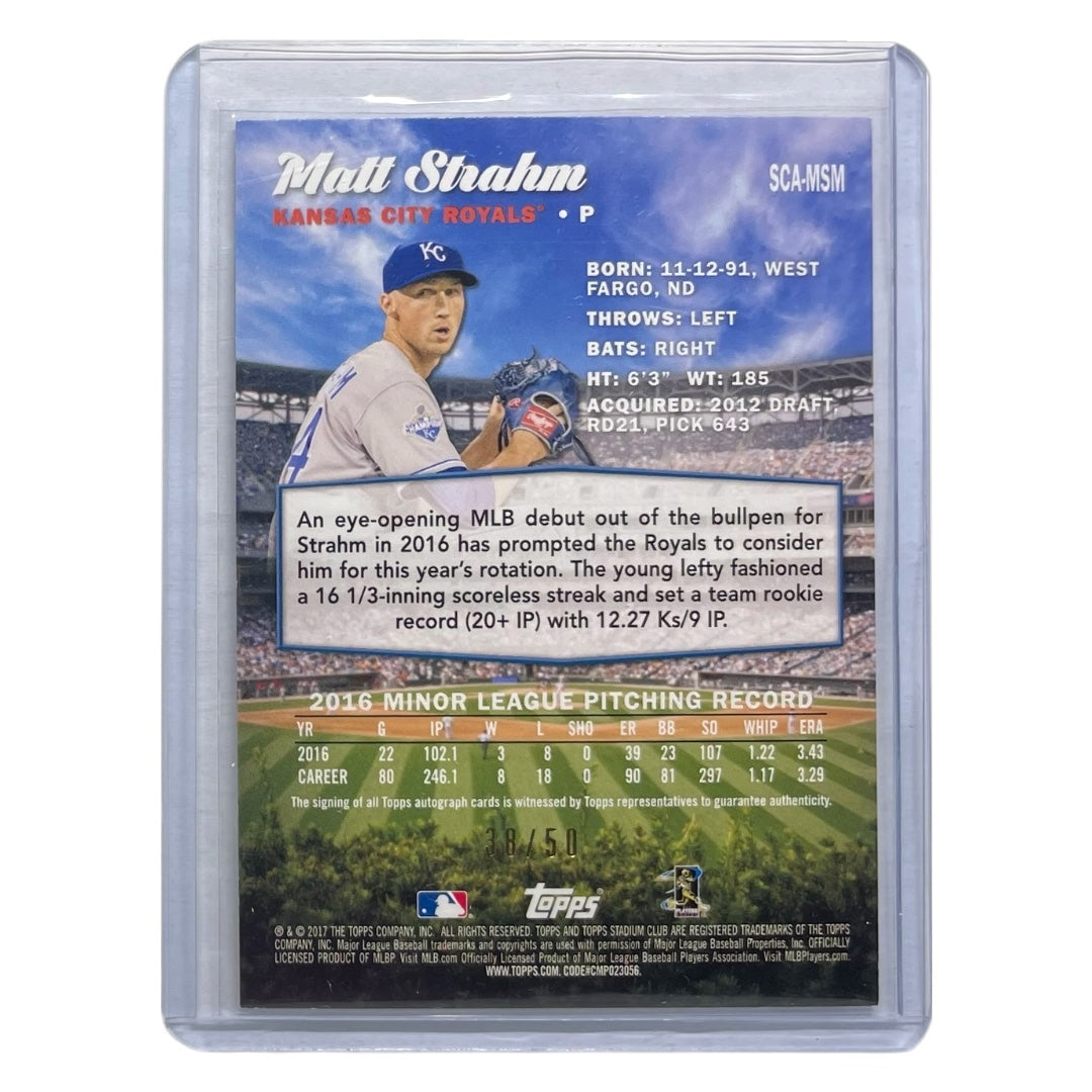 TOPPS MLBカード STADIUM CLUB MATT STRAHM KANSAS CITY ROYALS /50 #SCA-MSM 中古 IT2