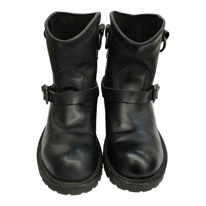 JACK ROSE × SLOW WEAR LION エンジニアブーツ メンズ レザー 別注 ショート ブラック Mサイズ OB-8967JS 中古 T1