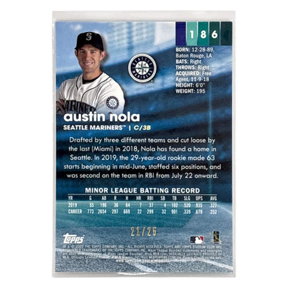 TOPPS MLBカード STADIUM CLUB AUSTIN NOLA SEATTLE MARINERS /25 #186 中古 IT1