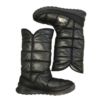 THE NORTH FACE ザノースフェイス ヌプシブーツ レディース ミドル丈 レインシューズ スノーブーツ 防寒 ブラック 24cm 616273 中古 T1