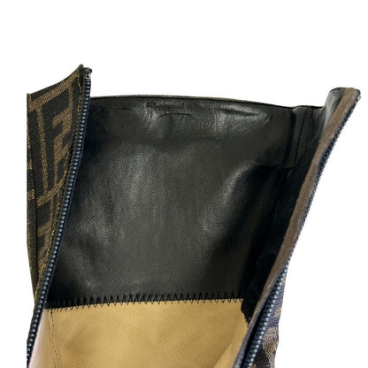 FENDI フェンディ ズッカ ブーツ 39(約26cm) 靴 シューズ ブランド レディース 中古 W1