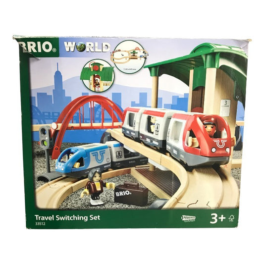 BRIO ブリオ トラベルレールセット 木製 線路 電動車両 列車 電車 おもちゃ 33512 中古 T1