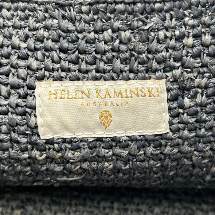 HELENKANINSKI ヘレンカミンスキー ラフィア Loto ワンショルダー バッグ 鞄 チャコールブラック 肩掛け レディース 中古 W４