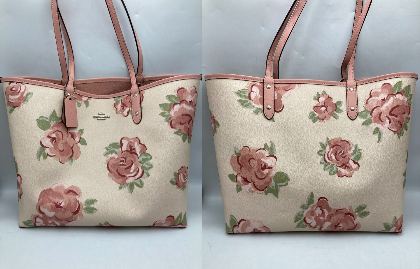 COACH コーチ ジャンボ フローラル プリント リバーシブル トートバック F45317 中古 D4