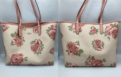 COACH コーチ ジャンボ フローラル プリント リバーシブル トートバック F45317 中古 D4