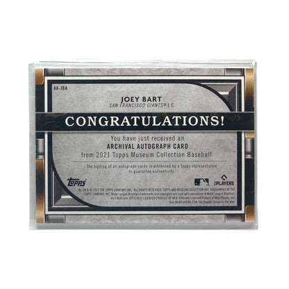 TOPPS MLBカード MUSEUM COLLECTION JOEY BART SAN FRANCISCO GIANTS /200 #AA-JBA 中古 IT2