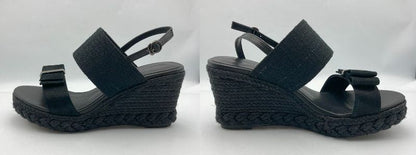 JILL STUART shoe ジルスチュアート リボンモチーフ プラットフォームジュートサンダル 24.0cm 中古 D4