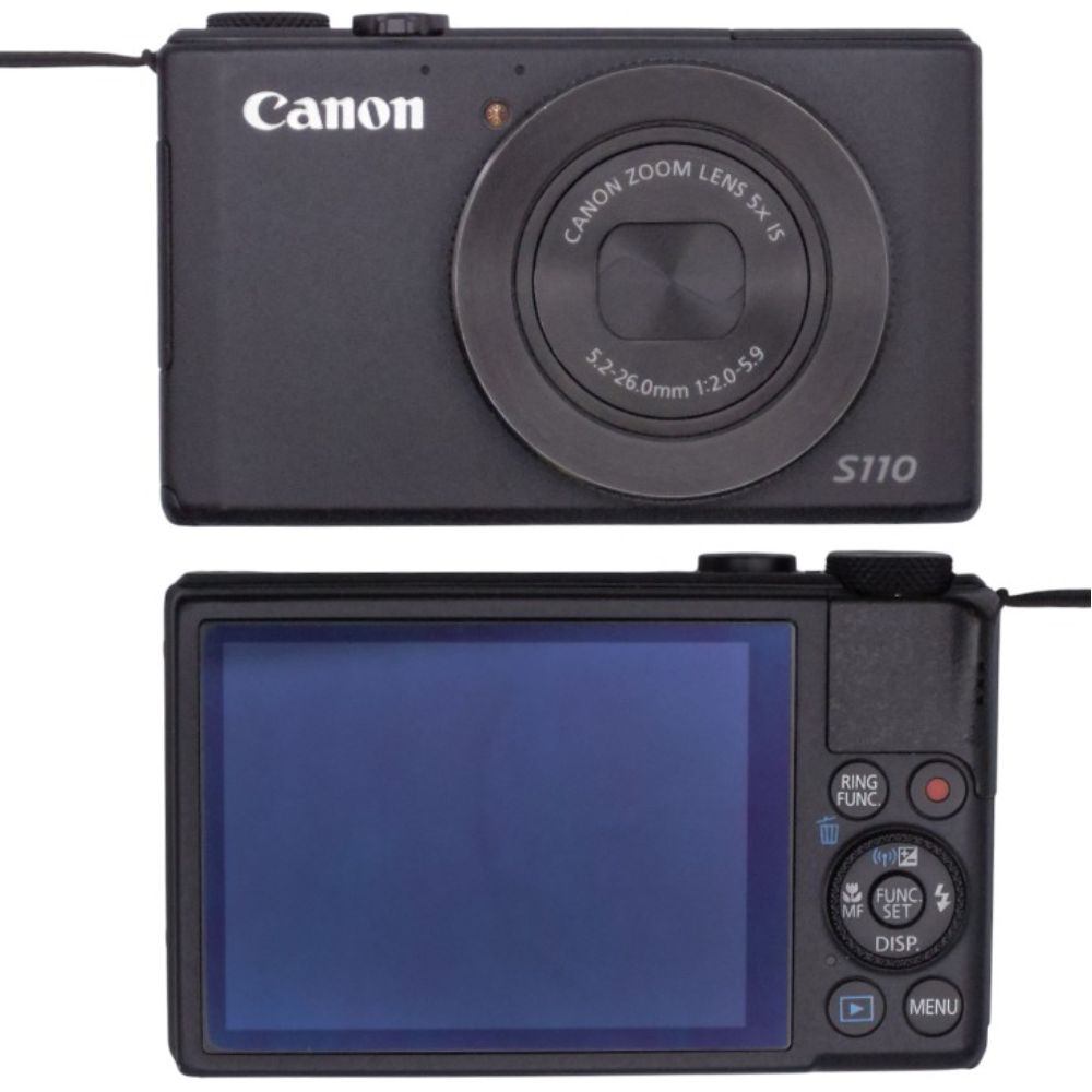 Canon デジタルカメラ PowerShot S110 約1210万画素 F2.0 光学5倍ズーム ブラック PSS110(BK) 中古 a1