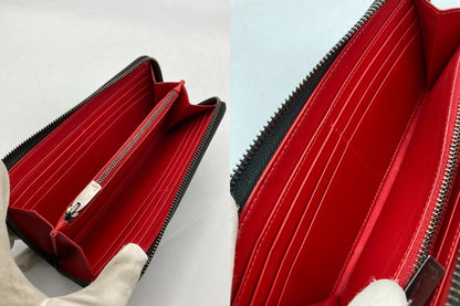 クリスチャンルブタン Christian louboutin パネトーネ スパイク ラウンドファスナー長財布 1175099 中古 D4