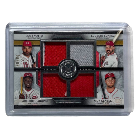 TOPPS MLBカード MUSEUM COLLECTION JOEY VOTTO EUGENIO SUAREZ ARISTIDES AQUINO NICK SENZEL CINCINNATI REDS /99 #FPR-VSAS 中古 IT2