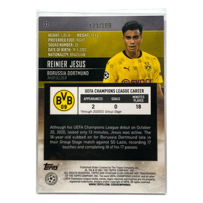 TOPPS サッカーカード STADIUM CLUB CHROME REINIER JESUS DORTMUND 171/199 #37 中古 IT2