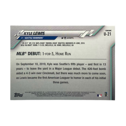 TOPPS MLBカード CHROME KYLE LEWIS SEATTLE MARINERS #U-21 中古 IT2