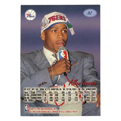 FLEER NBAカード ULTRA ALLEN IVERSON PHILADELPHIA 76ERS #82 中古 IT2