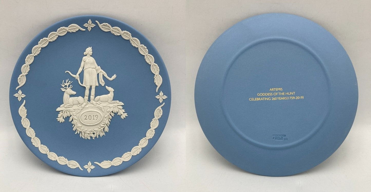 WEDGWOOD ウエッジウッド ジャスパー イヤープレート 2019 アルテミス 中古 D4