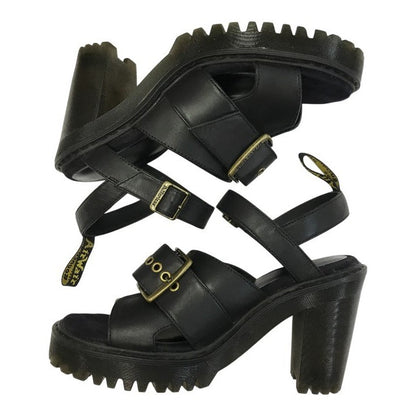 Dr.Martens ドクターマーチン GRANIK サンダル レディース レザー ヒール 厚底 バックル グラニク ブラック UK5 中古 T1