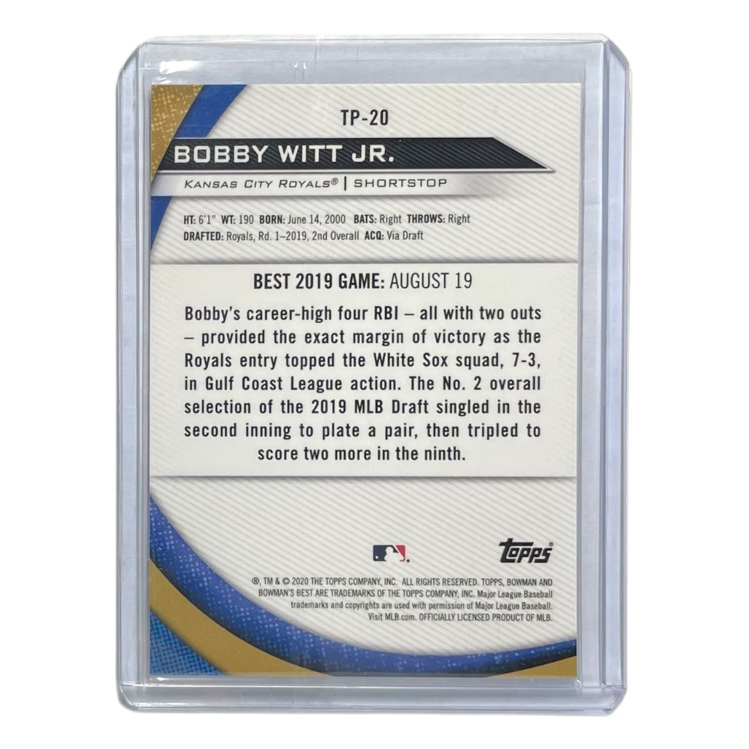 TOPPS MLBカード BOWMAN'S BEST BOBBY WITT JR. KANSAS CITY ROYALS /250 #TP-20 中古 IT2