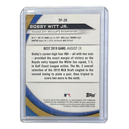 TOPPS MLBカード BOWMAN'S BEST BOBBY WITT JR. KANSAS CITY ROYALS /250 #TP-20 中古 IT2