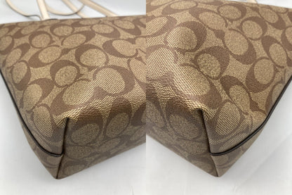 COACH コーチ シグネチャー ウインターロゴ ホース＆スレイ トートバッグ CN626 中古 D4