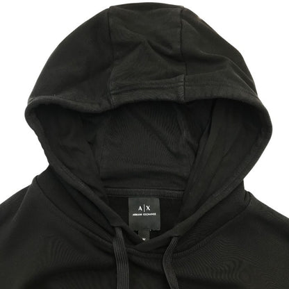 ARMANI EXCHANGE アルマーニエクスチェンジ パーカー メンズ コットン スウェット フーディ ロゴ バックプリント ブラック Mサイズ 8NZM94 ZJKRZ 中古 T1