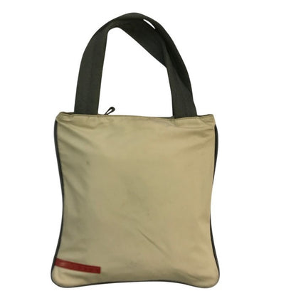 PRADA プラダ スポーツ トートバッグ ユニセックス ナイロン ファスナー ミニサイズ ベージュ/グレー 4VA071 中古 T1