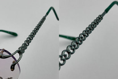 mila schon ミラショーン ニッケルフリー リムレス メガネフレーム  MS-4449 中古 D4