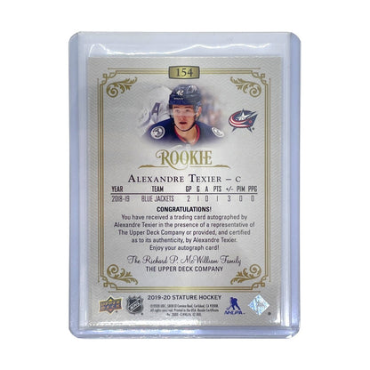 UPPER DECK NHLカード STATURE ALEXANDRE TEXIER BLUE JACKETS 046/199 #154 中古 IT1