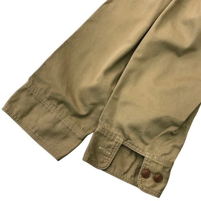TOYS McCOY トイズマッコイ ワークシャツ メンズ 長袖 H.OKAMOTO McHILL OVERALLS ワッペン ベージュ 14(S)サイズ 中古 T1