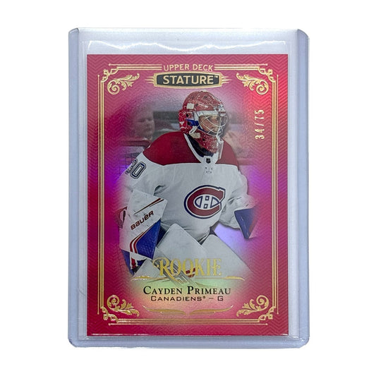 UPPER DECK NHLカード STATURE CAYDEN PRIMEAU CANADIENS 34/75 #105 中古 IT1