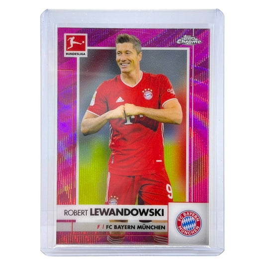 TOPPS サッカーカード CHROME ROBERT LEWANDOWSKI BAYERN MUNCHEN /75 #80 中古 IT1