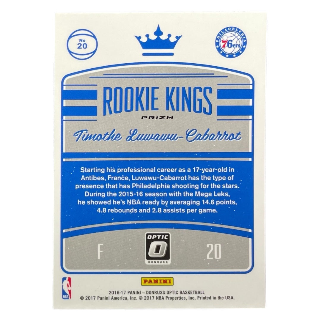 PANINI NBAカード DONRUSS OPTIC PRIZM TIMOTHE LUWAWU-CABARROT 76ERS #20 中古 IT2