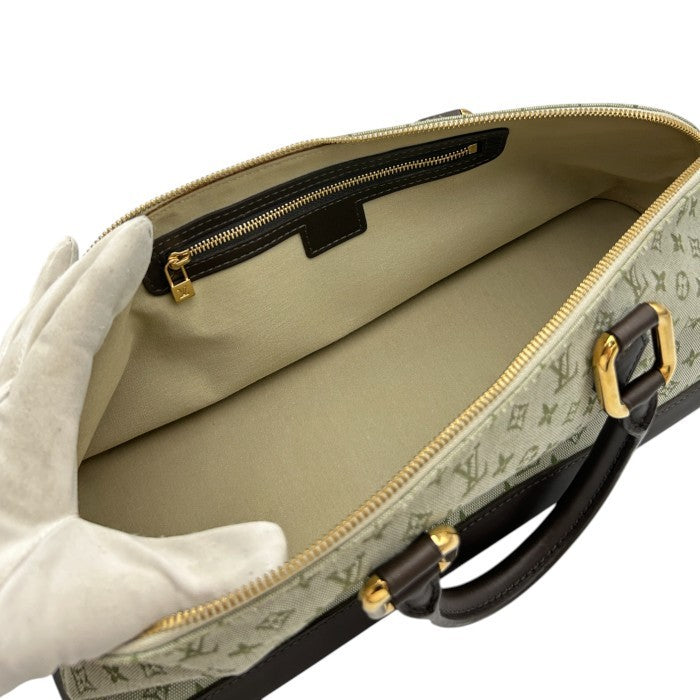 LOUIS VUITTON ルイヴィトン アルマロン ハンドバッグ モノグラムミニ カーキ/ブラウン 廃番 M92206 ブランド レディース キャンバス 中古 W４