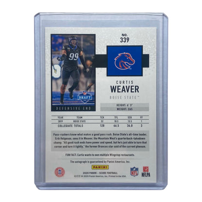 PANINI NFLカード SCORE CURTIS WEAVER BRONCOS 09/20 #339 中古 IT2