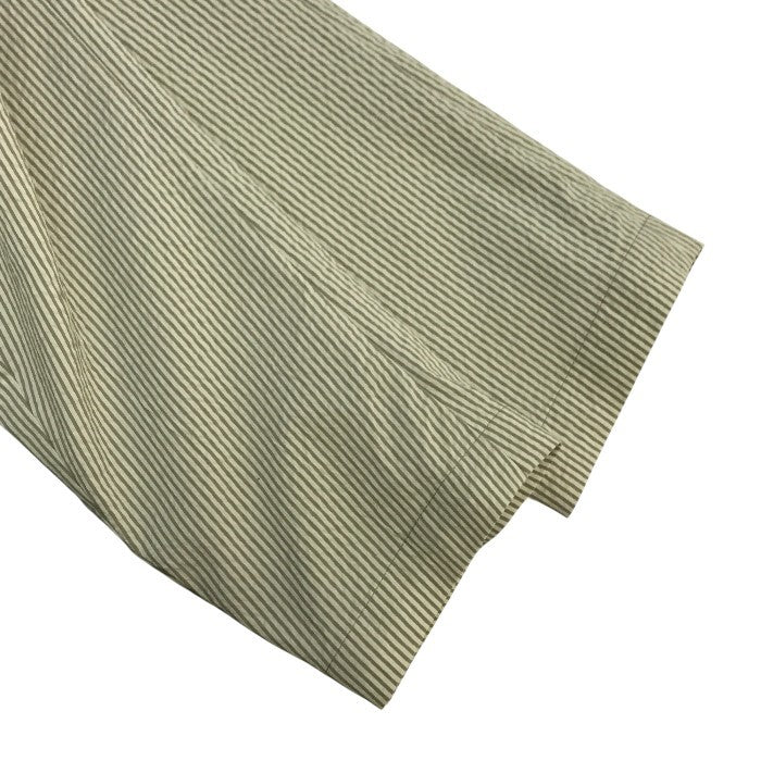 J.PRESS ジェイプレス テーラードジャケット メンズ 春夏 段返り3つボタン 薄手 ストレッチ ストライプ ホワイト系/グレー Lサイズ 中古 T1