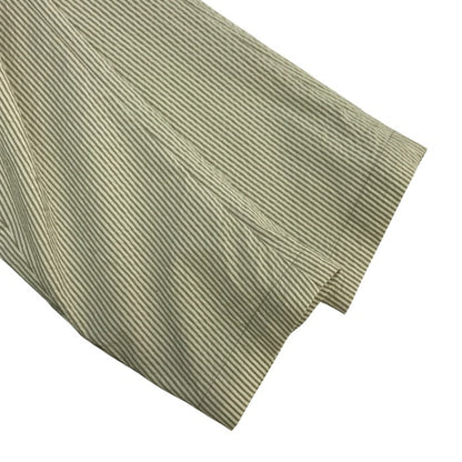 J.PRESS ジェイプレス テーラードジャケット メンズ 春夏 段返り3つボタン 薄手 ストレッチ ストライプ ホワイト系/グレー Lサイズ 中古 T1