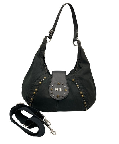 DIESEL ディーゼル スタッズ 2WAY ショルダーバッグ 中古 D4