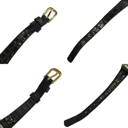 LONGINES ロンジン 腕時計 レディース アナログ クォーツ シンプル ヴィンテージ ゴールド/ブラック 717 4302 中古 T1