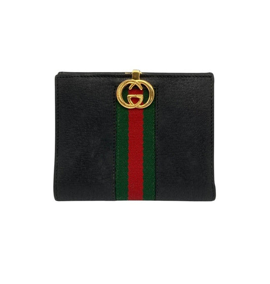 GUCCI グッチ インターロッキングG シェリーライン 2つ折り財布 中古 D4