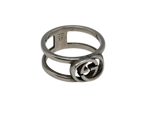 GUCCI グッチ インターロッキングG リング シルバー925 16号 中古 D4