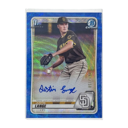 TOPPS MLBカード BOWMAN CHROME 1ST JUSTIN LANGE SAN DIEGO PADRES /150 #CDA-JL 中古 IT1