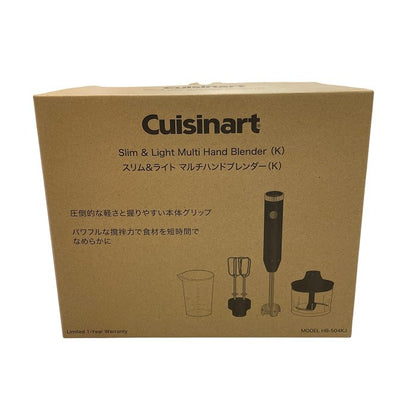 クイジナート スリム & ライト マルチ ハンドブレンダー ブラック HB-504KJ ハンディブレンダー スタイリッシュ 下ごしらえ中古 R1