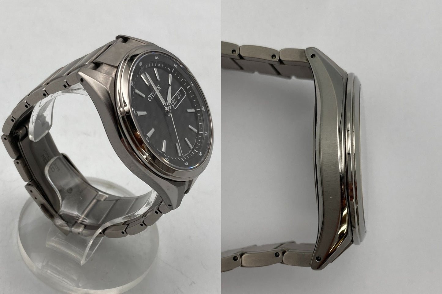 CITIZEN シチズン アテッサ デイデイト エコドライブ 電波時計 AT6040-58E 中古 D4