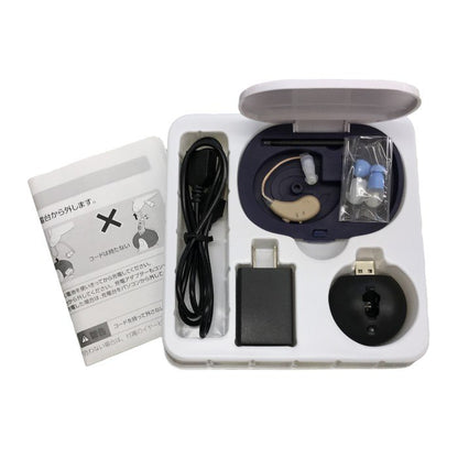 ショップジャパン 楽ちんヒアリングM 集音器 ベージュ 充電式 片耳 軽量 耳かけ型 FN006159 中古 T1