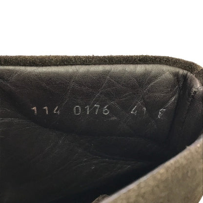 GUCCI グッチ レースアップブーツ メンズ スウェード チャッカ スクエアトゥ ダークブラウン 41サイズ 114 1760 中古 T1