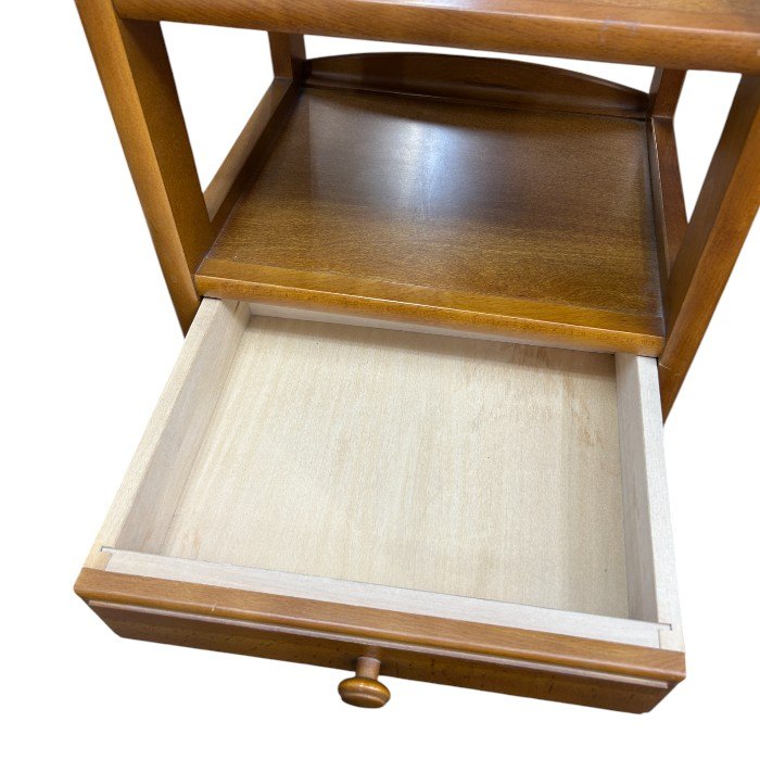 karimoku カリモク 電話台 FAX台 インテリア 家具 収納 木製 中古 W４