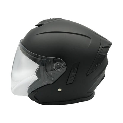 マルシン バイクヘルメット クリアシールド PSC 二輪 インナーバイザー インカム用スピーカーホール トップベンチレーション 艶消し フラットブラック XLサイズ 中古 T1