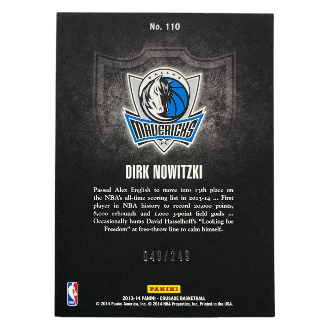 PANINI NBAカード CRUSADE DIRK NOWITZKI DALLAS MAVERICKS /249 #110 中古 IT2