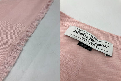 Salvatore Ferragamo サルヴァトーレフェラガモ ガンチーニ シルク混 ストール 中古 D4