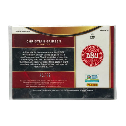 PANINI サッカーカード SELECT UEFA EURO PRIZM CHRISTIAN ERIKSEN DENMARK /49 #139 中古 IT2