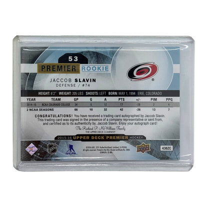 UPPER DECK NHLカード PREMIER JACCOB SLAVIN HURRICANES /399 #53 中古 IT1